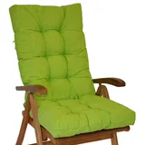 Rattani Polster für Gartenstuhl, Hochlehner Auflage Sylva, Hochlehner Auflage, Gr. 120 x 50 cm, Colore Verde chiaro (hellgrün)