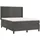 vidaXL Boxspringbett 140 x 200 cm Dunkelgrau