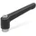 ganter norm Ganter Normelemente GN 300.1-78-M10-SW 1-78-M10-SW-Verstellbare Klemmhebel mit Edelstahl-Gewindebuchse, schwarz, strukturmatt, Grifflänge: 78mm Gewinde: M10