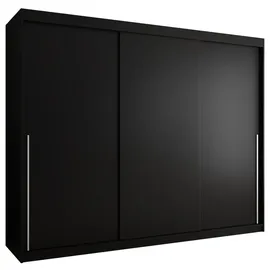 home collective Schwebetürenschrank 250 x 200 x 62 cm Schwarz