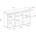 SKRAUT HOME Sideboard 140 x 92 x 40 cm Eiche/Schwarz