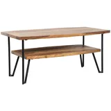 KADIMA DESIGN Couchtisch 90x50x40 cm Massivholz / Metall Sofatisch | Gr.: onesize