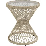 Outsunny Gartentisch Couchtisch Ø45 x 52 cm Braun