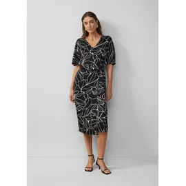 s.Oliver Midikleid Wickeloptik Schwarz 36