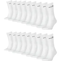 Puma Sportsocken Tennissocken Crew Tennis Socken Unisex für Damen und Herren Paar, Farbe:300 - white, Socken & Strümpfe:35-38 - 35-38