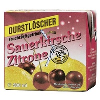 Durstlöscher Kirsch Zitrone Fruchtsaftgetränk 500ml 24er Pack