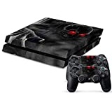 DOTBUY PS4 Skin Aufkleber Sticker Design Folie schützende Haut Schale für Sony Playstation 4 Konsole und 2 Dualshock Controller (Dark Skull)