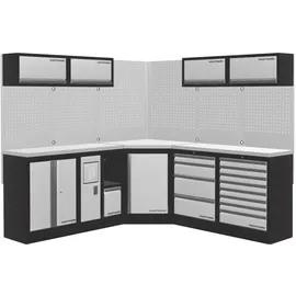 Kraftwerk Werkstattschrank Edelstahl 48,80 cm grau