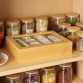 Excellent Houseware Teebeutelbox 32 x 20 x 6,5 cm 1-tlg. transparent