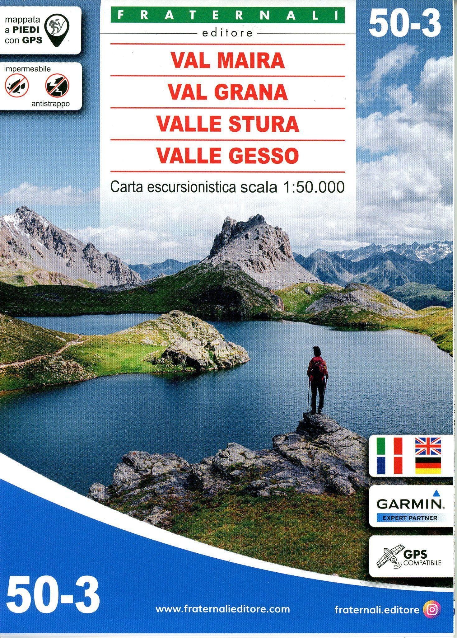 Val Maira - Val Grana - Valle Stura Di Demonte - Valle Gesso  Karte (im Sinne von Landkarte)