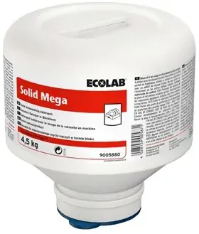 Ecolab Solid Mega 4,5 kg Spülmschinenreiniger Maschinenspülmittel mit sehr guter Bleichwirkung, Blockform
