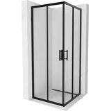 Mexen Rio quadratische Duschkabine 80 x 80 cm, Transparent, Schwarz - 860-080-080-70-00