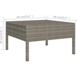 vidaXL Garten-Lounge-Set 9-tlg. grau