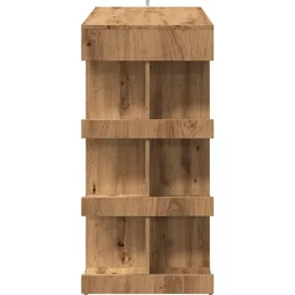 vidaXL Bartisch mit Regal 100 x 48 x 101,5 cm Braun