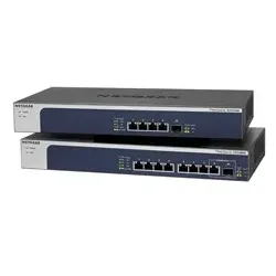 Netgear Switch 8-Port 10-Gigabit Multi-Gigabit Ethernet Unmanaged mit 1 SFP+ Port Kupferdraht Glasfaser LWL Rack-Modul