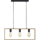 just light. Franky 3-flg. E27 69 x 120 cm rechteckig schwarz