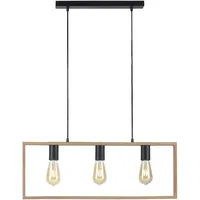 just light. Franky 3-flg. E27 69 x 120 cm rechteckig schwarz
