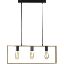 just light. Franky 3-flg. E27 69 x 120 cm rechteckig schwarz