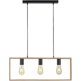 just light. Franky 3-flg. E27 69 x 120 cm rechteckig schwarz