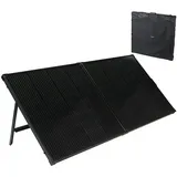 (0% MwSt) Faltbares Solarpanel mit monokristallinen Zellen, 240 Watt, schwarz