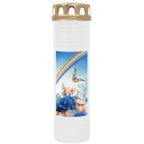 HS Candle 4er Pack Grabkerzen mit Motiv, Grablicht mit Brenndauer von ca. 7 Tage, Motiv: Regenbogen, in vielen weiteren Varianten