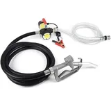 Dieselpumpe Selbstansaugend Ölpumpe Elektrische Ölförderpumpe 45 L/min 12v, Heizölpumpe für Diesel,Heiz lpumpe mit Zapfpistole,Geeignet Tankstellen