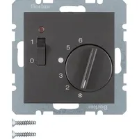 Berker 20301606 Temperaturregler mit Öffner, Zentralstück, Wippschalter und LED