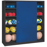 C+P Ballschrank mit Vollblech-Schiebetüren (Typ 4). HxBxT 195x120x50 cm