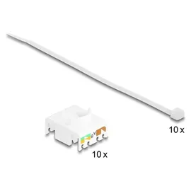 DeLock Keystone Modul RJ45 Buchse zu LSA Cat.6A werkzeugfrei grau Set 10 Stück