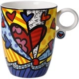 Goebel Tasse Britto Kaffeebecher aus Fine Bone China A New Day - Pop Art, Maße: 9,5cm x 13cm x 11cm, 66-452-83-1