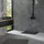 luxebath Duschwanne 90x80 cm Schwarz mit Ablaufgarnitur, SMC H:3cm