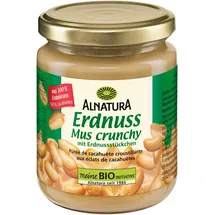 Alnatura Bio Erdnussmus crunchy mit Erdnussstuckchen 250g