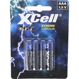 XCell AAA, Micro Lithium Batterie, XTREME Lithium Batterie FR03, L92 1,5V 4er Blister