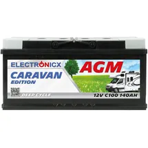 Electronicx Caravan Edition V2 Batterie AGM 140 Ah 12V Wohnmobil Boot Versorgung