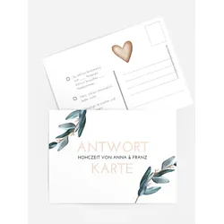 Antwortkarten für Ihre Feier selbst gestalten mit Spruch und Fotos im Onlinedesigner bei Meine-Kartenmanufaktur.de