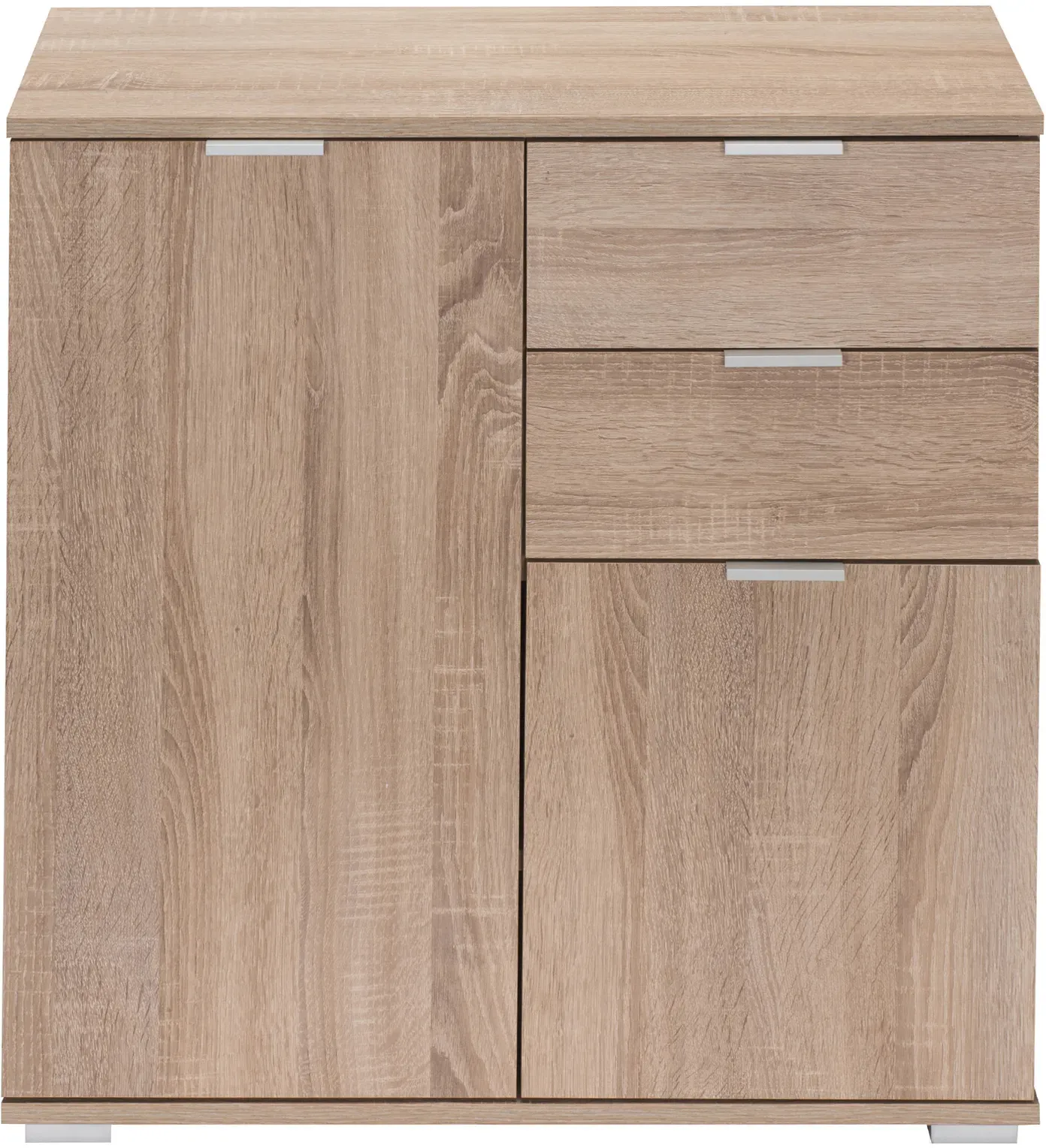 Cupboard Alba Oak 71x74x35cm with 2 Doors 2 Drawers