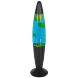 Steinhauer Lavalampe Volcan 3116ZW aus Stahl mit grünblauer Flüssigkeit