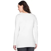 Sheego T-Shirt Langarmshirt weiß 48/50
