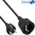 InLine InLine® Schutzkontakt-Verlängerung ST / BU, schwarz, 7m