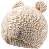 Sterntaler GOTS Strickmütze Ohren in sand - Gr.: 41 cm