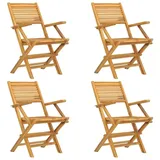 vidaXL Gartenstühle 4 Stk. Klappbar 55x62x90 cm Massivholz Teak
