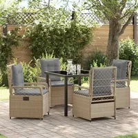 vidaXL Garten Essgruppe 5-tlg. Beige