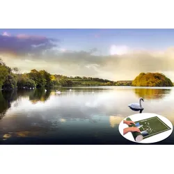 Puzzle inkl. Matte - Sunset on Swan Lake (1000 Teile)