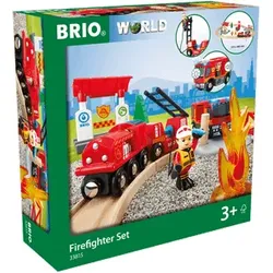 Bahn Feuerwehr Set aus Holz - BRIO World