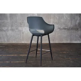 KAWOLA Thekenhocker ZAJA Barstuhl Sitzhöhe 65 cm Kunststoff grau