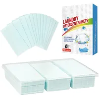 Waschmittelkapseln Tabletten, Waschmittel Blech Tiefe Fleckenentfernung Waschmittel Blechstreifen Waschblatt für Heimreise 90pcs