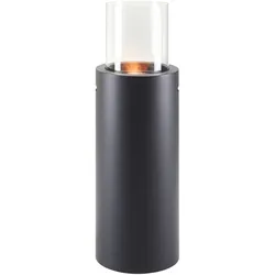 Ethanolkamin Jona Schwarz Metall/Glas Freistehend