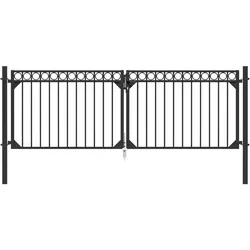 Zaunsystem Circle Doppeltor-anthrazit-1200 mm