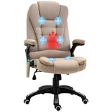 Vinsetto Bürostuhl mit Vibrationsmassage, Ergonomisch Schreibtischstuhl mit Heiz-, Liegefunktion, Höhenverstellbar Chefsessel mit Fernbedienung,