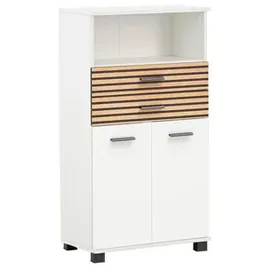 Schildmeyer Katta Midischrank 59,8 x 110,5 x 32,6 cm Weiß/Braun